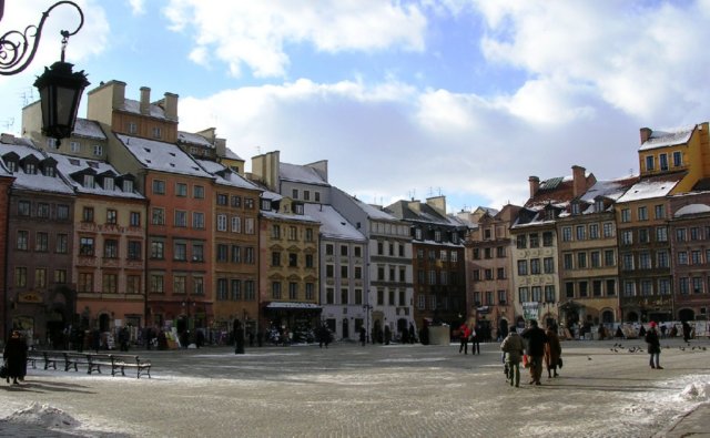 plaza del mercado, varsovia